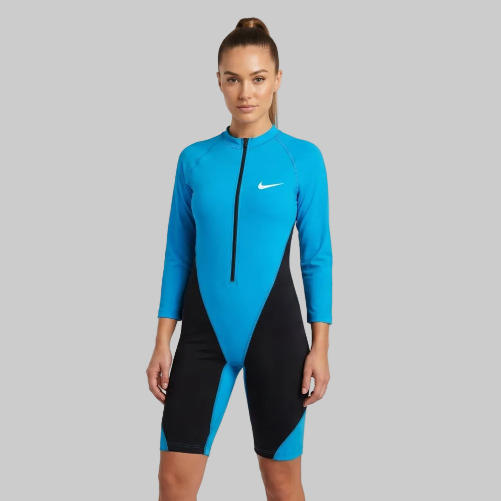 nike swimming dress Swim Victory Women's Swim Long-Sleeve And Legging Set. Nike LU 53% Polyester 47% (Pbt) Polyester Nike Swim Mesh Cover-Up Dress