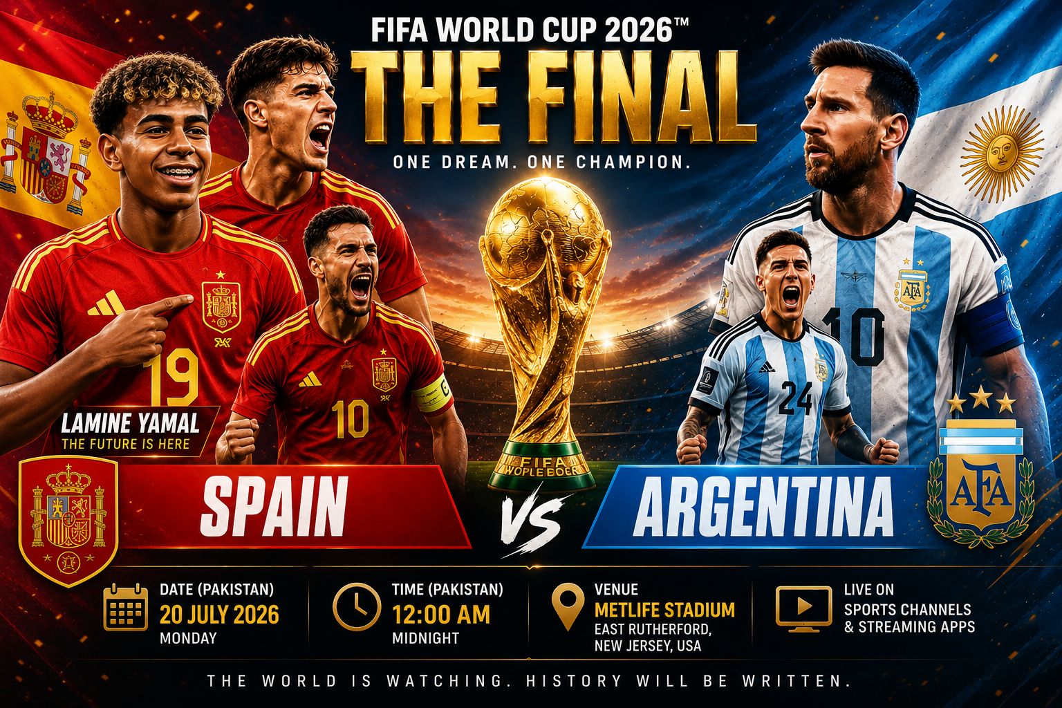 FIFA World Cup 2026 Biggest Final: Spain vs Argentina