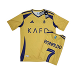 ADIDAS RONALDO AL-NASR AROYA KAFD HOME FOOTBALL KIT KIDS 2024-2025