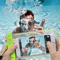 WATER PROOF MOBILE CASE PVC UNDER WATER BAG TRANSPARENT TOUCH SCREEN 7186