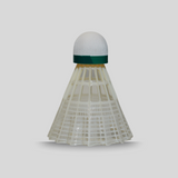 GS ONE NYLON BADMINTON SHUTTLECOCK PLASTIC WHITE  (PACK-6 )-(N0728)