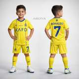 NIKE AL-NASR AROYA KAFD RONALDO HOME FOOTBALL KIT KIDS ORI