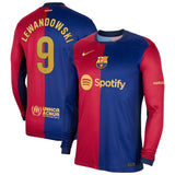 NIKE FC-BARCELONA LEWANDOWSKI HOME JERSEY FOOTBALL KIT KIDS