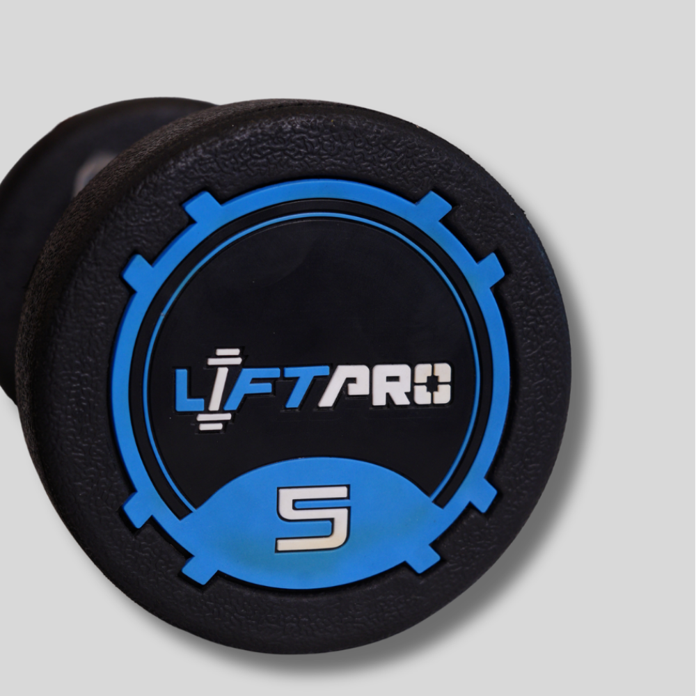 Liftpro Iron Rubber Dumbbells Pair 5 KG