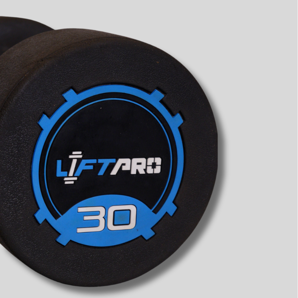 Liftpro Iron Rubber Dumbbells Pair 30 KG