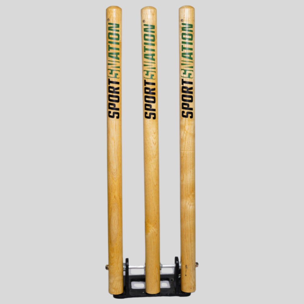 WOODEN SPRING WICKET WITH BASE SPORTS NATION