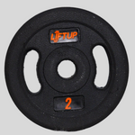 LIFTUP Regular Rubber Weight Plate 2-KG – 1 Inch Hole | Gym & Home Workout