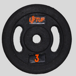 LIFTUP Regular Rubber Weight Plate 3-KG – 1 Inch Hole | Gym & Home Workout