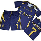 ADIDAS RONALDO AL-NASR KAFD AWAY FOOTBALL KIT KIDS 2024-2025