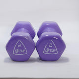 LIFTUP VINYL WEIGHT LIFTING DUMBBELLS PAIR 2 KG