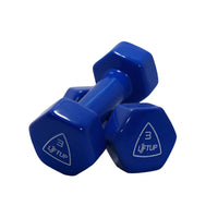 LIFTUP VINYL WEIGHT LIFTING DUMBBELLS PAIR 3 KG