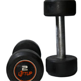 LIFTUP RUBBER WEIGHT LIFTING DUMBBELLS PAIR 2 KG