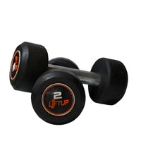 LIFTUP RUBBER WEIGHT LIFTING DUMBBELLS PAIR 2 KG