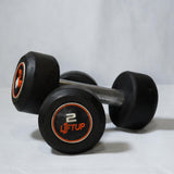 LIFTUP RUBBER WEIGHT LIFTING DUMBBELLS PAIR 2 KG