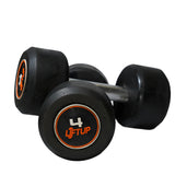 LIFTUP RUBBER WEIGHT LIFTING DUMBBELLS PAIR 4 KG