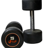 LIFTUP RUBBER WEIGHT LIFTING DUMBBELLS PAIR 5 KG