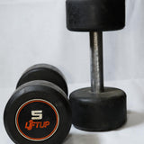 LIFTUP RUBBER WEIGHT LIFTING DUMBBELLS PAIR 5 KG