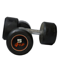 LIFTUP RUBBER WEIGHT LIFTING DUMBBELLS PAIR 5 KG