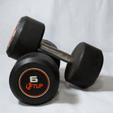 LIFTUP RUBBER WEIGHT LIFTING DUMBBELLS PAIR 6 KG