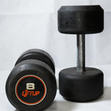 LIFTUP RUBBER WEIGHT LIFTING DUMBBELLS PAIR 8 KG