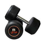 LIFTUP RUBBER WEIGHT LIFTING DUMBBELLS PAIR 8 KG