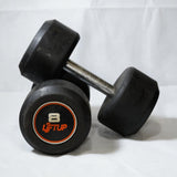 LIFTUP RUBBER WEIGHT LIFTING DUMBBELLS PAIR 8 KG