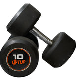 LIFTUP RUBBER WEIGHT LIFTING DUMBBELLS PAIR 10 KG