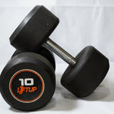 LIFTUP RUBBER WEIGHT LIFTING DUMBBELLS PAIR 10 KG