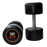 LIFTUP RUBBER WEIGHT LIFTING DUMBBELLS PAIR 12 KG