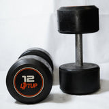 LIFTUP RUBBER WEIGHT LIFTING DUMBBELLS PAIR 12 KG