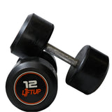 LIFTUP RUBBER WEIGHT LIFTING DUMBBELLS PAIR 12 KG