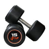 LIFTUP RUBBER WEIGHT LIFTING DUMBBELLS PAIR 15 KG