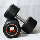 LIFTUP RUBBER WEIGHT LIFTING DUMBBELLS PAIR 15 KG