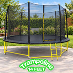 High Quality 14 Feet Outdoor Trampoline with Safety Net | Fun Fit Garden