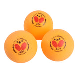 BUTTERFLY ITTF Approved 3-Star 40+ TABLE TENNIS BALLS (3-PACK, ORANGE)