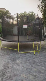 High Quality 14 Feet Outdoor Trampoline with Safety Net | Fun Fit Garden
