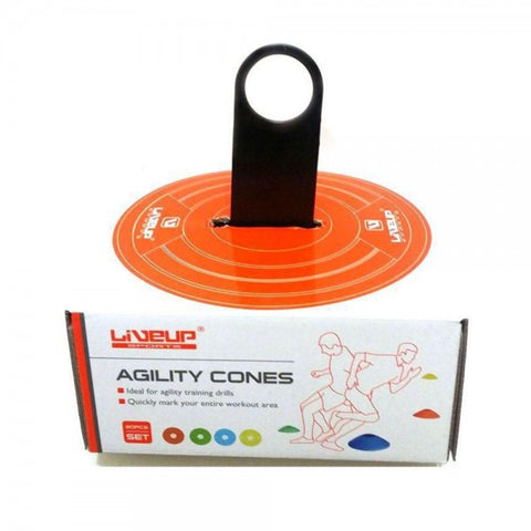 LiveUp Agility Cones Set with Rack LS3672